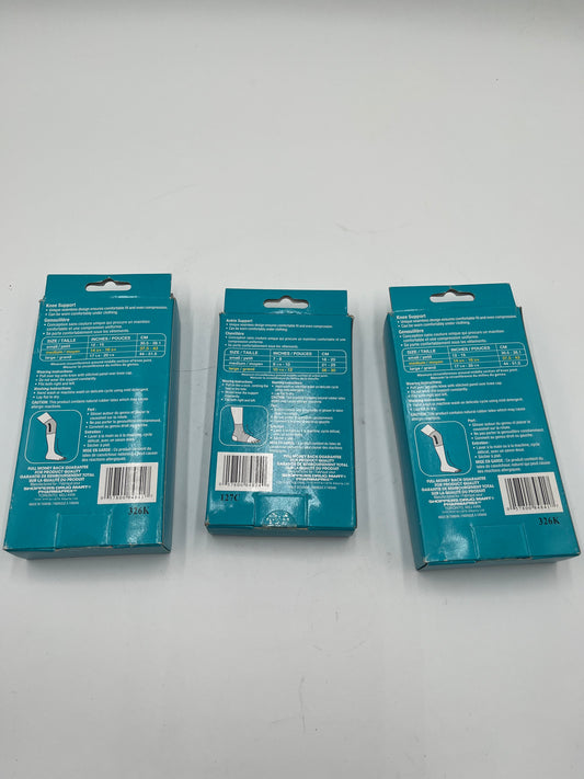 Lot of 3 Life Brand Medical Supports 2x Knee Support (Medium) & 1x Ankle Support