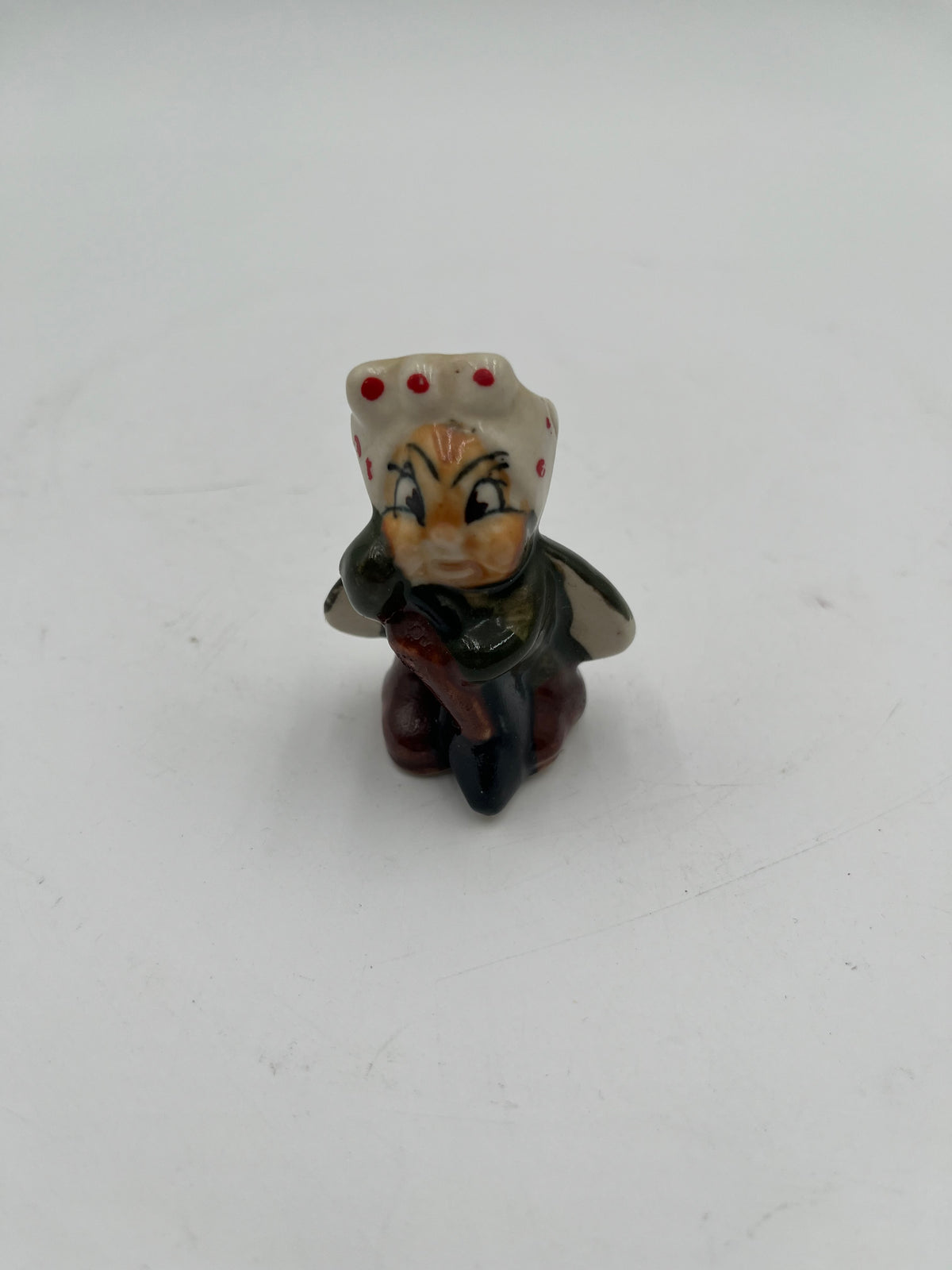 Vintage Mid-Century Ceramic Gnome / Elf Figurine Hand Painted - Made in Japan
