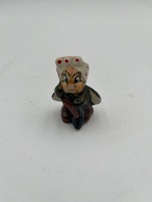 Vintage Mid-Century Ceramic Gnome / Elf Figurine Hand Painted - Made in Japan