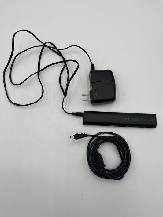 Belkin F4U041 Ultra-Slim 7-Port USB 2.0 Desktop Hub with Power Supply & Cable