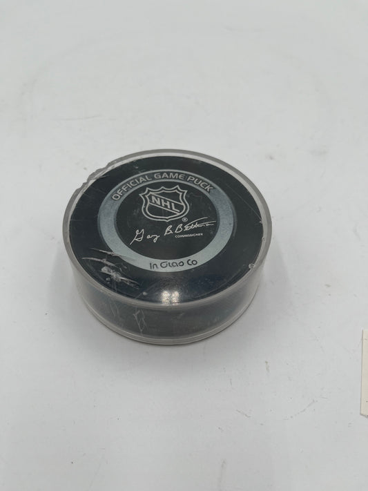 Calgary Flames NHL Team Logo Hockey Puck – Autographed / Signed