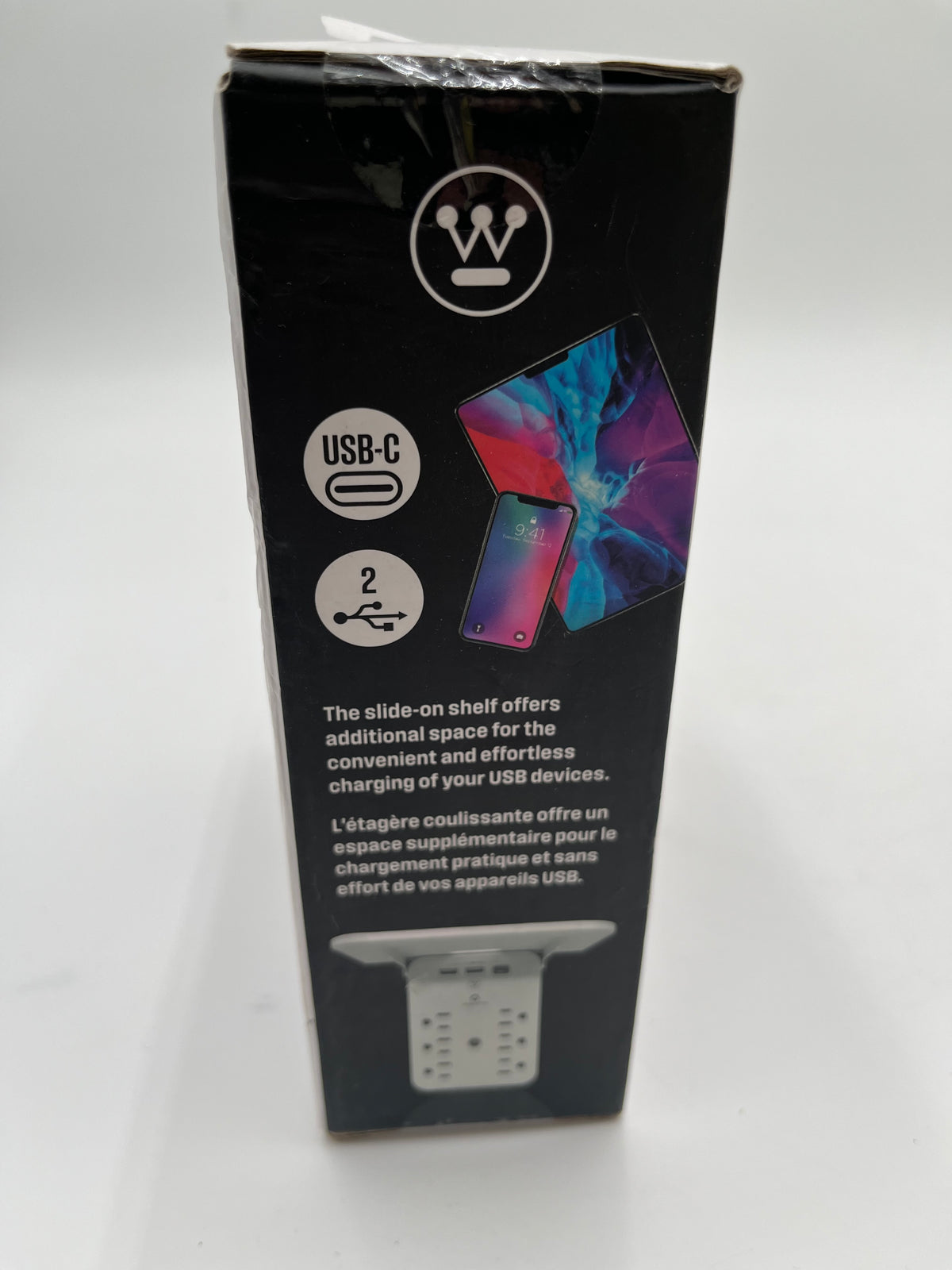 Westinghouse Wall Adapter Surge Protector Shelf 6 Outlets USB-C 15W
