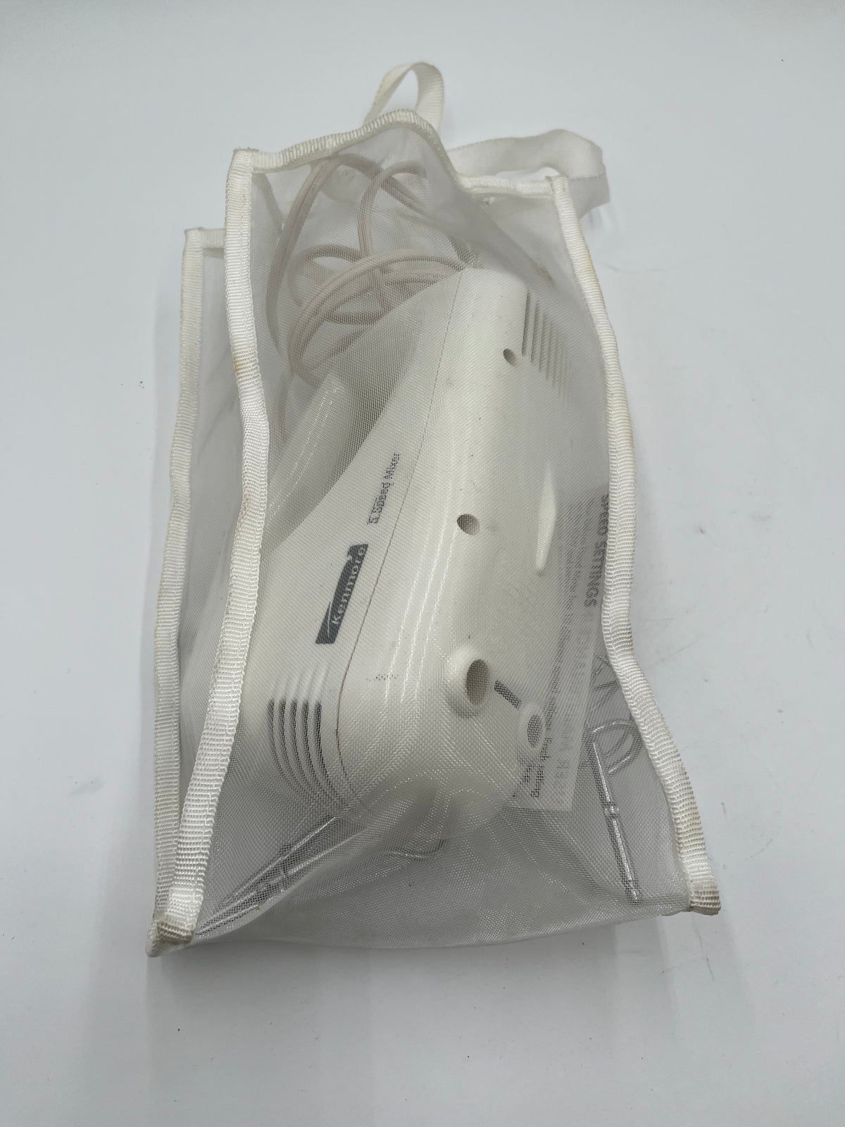 Kenmore 5-Speed Hand Mixer White w/ Beaters Dough Hooks Storage Bag
