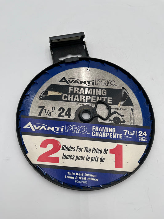 Avanti Pro 7-1/4" 24-Tooth Carbide Framing Circular Saw Blade 2-Pack