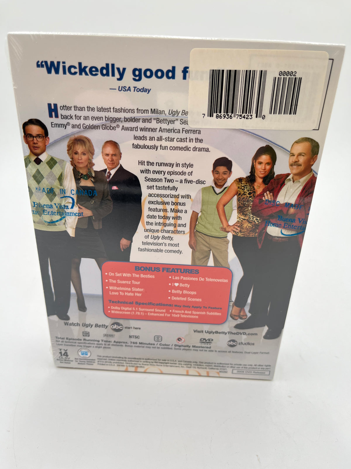 Ugly Betty The Complete Second Season DVD 5-Disc Box Set New