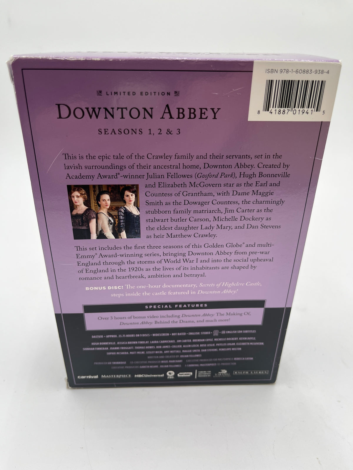 Downton Abbey Seasons 1 2 & 3 Limited Edition DVD Box Set PBS Masterpiece