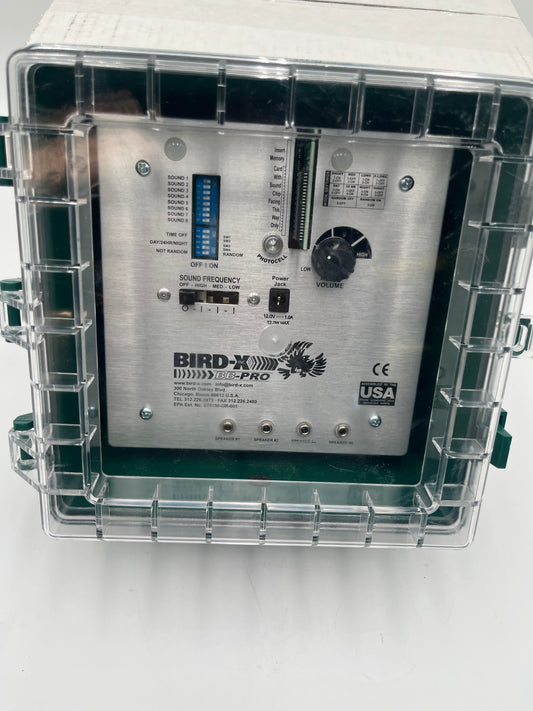 Bird-X BroadBand PRO BB-Pro Electronic Bird Control System Box + 4 Speakers
