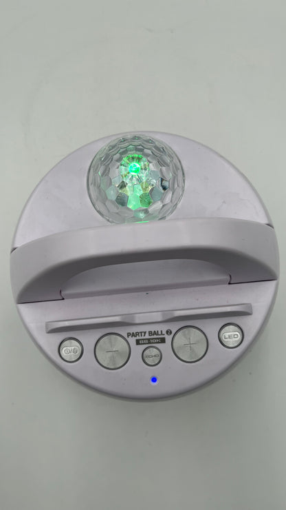 iDance Party Ball 2 BB-10K Bluetooth Karaoke Speaker Disco Light White