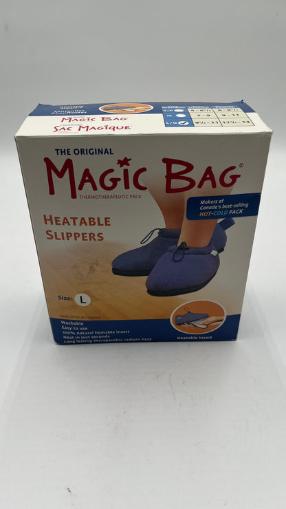 Magic Bag Heatable Slippers Blue Large Sac Magique Microwave Foot Warmers
