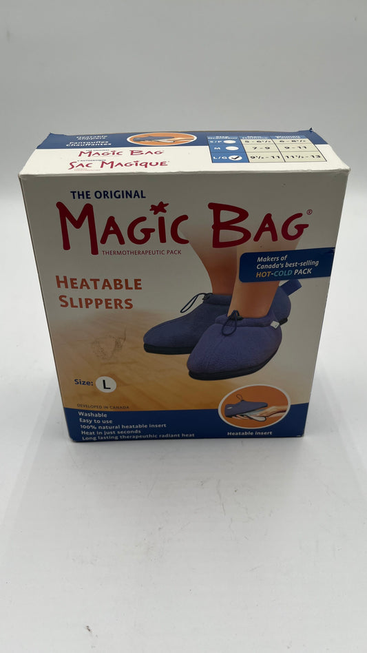 Magic Bag Heatable Slippers Blue Large Sac Magique Microwave Foot Warmers