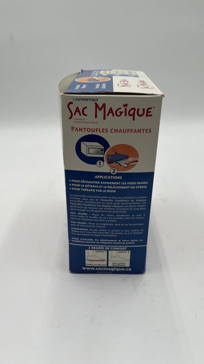 Magic Bag Heatable Slippers Blue Large Sac Magique Microwave Foot Warmers