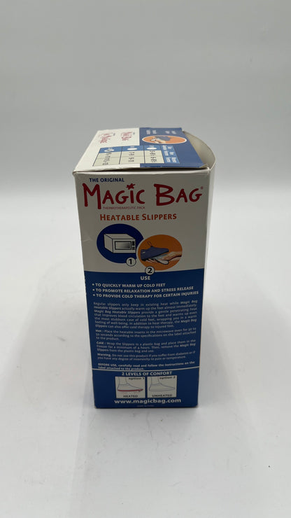 Magic Bag Heatable Slippers Blue Large Sac Magique Microwave Foot Warmers