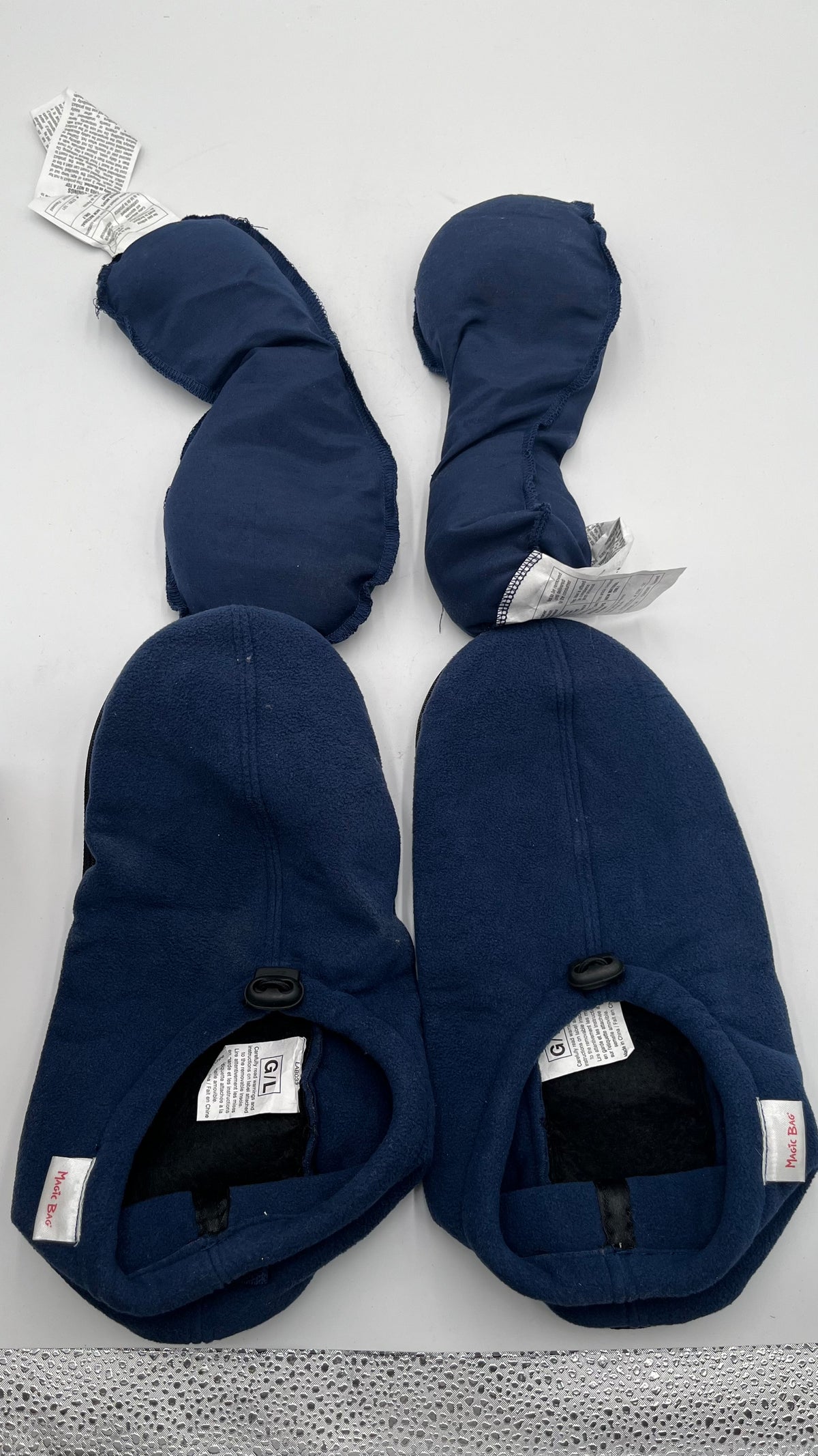 Chaussons chauffants Sac Magique Bleus Grande Taille Chauffe-pieds pour micro-ondes