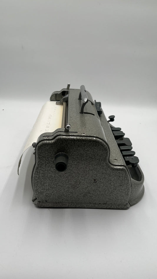 Vintage Perkins Brailler Mechanical Braille Typewriter Grey Machine Vinyl Cover