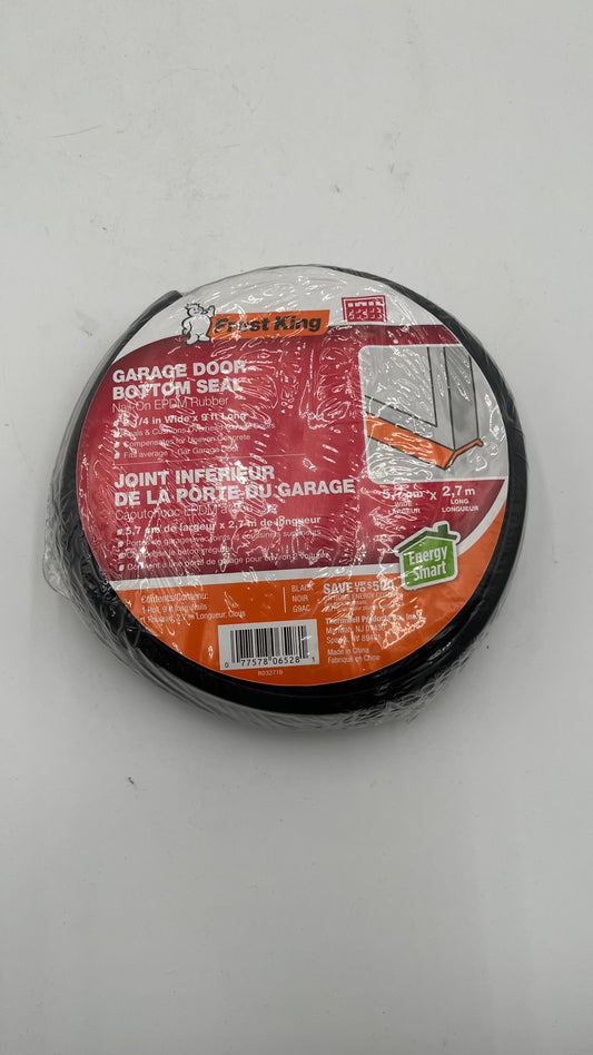 Frost King Garage Door Bottom Seal Nail On EPDM Rubber Weatherstrip 9ft Black