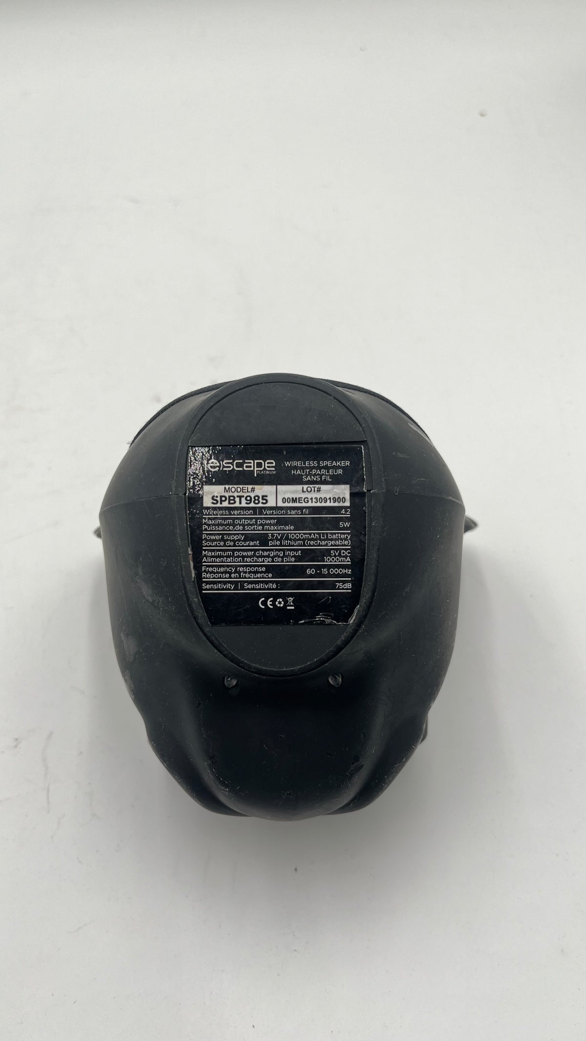 Escape SPBT985 Enceinte Bluetooth sans fil Bouledogue français Noir 5W