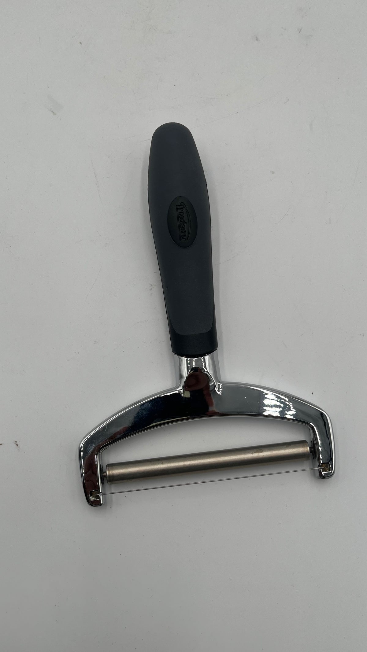 Trudeau Heavy Duty Wire Cheese Slicer Cutter Stainless Steel Black Handle