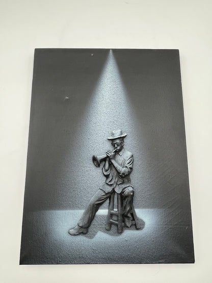 3-Piece 3D Relief Jazz Musician Wall Art Set Piano Trumpet