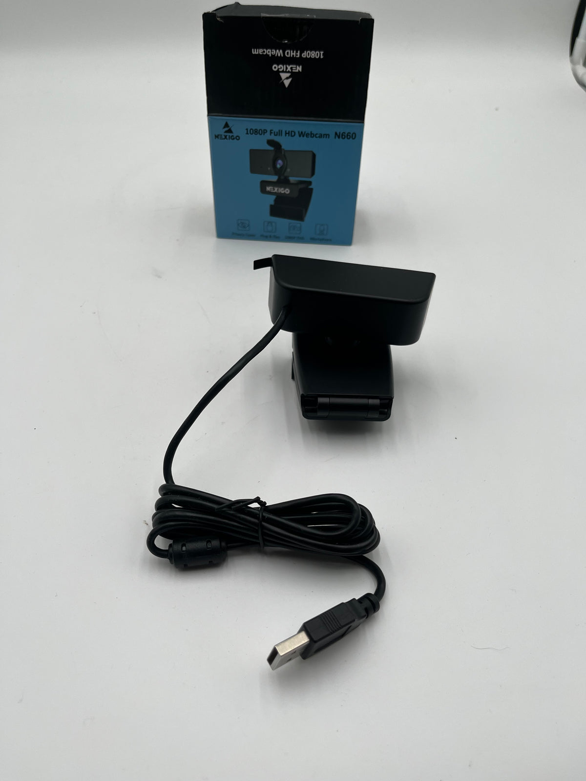 NexiGo N660 1080P Full HD Webcam with Built-in Microphone & Box