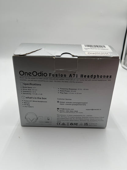 OneOdio Fusion A71 Wired Over-Ear DJ Headphones Hi-Res Audio