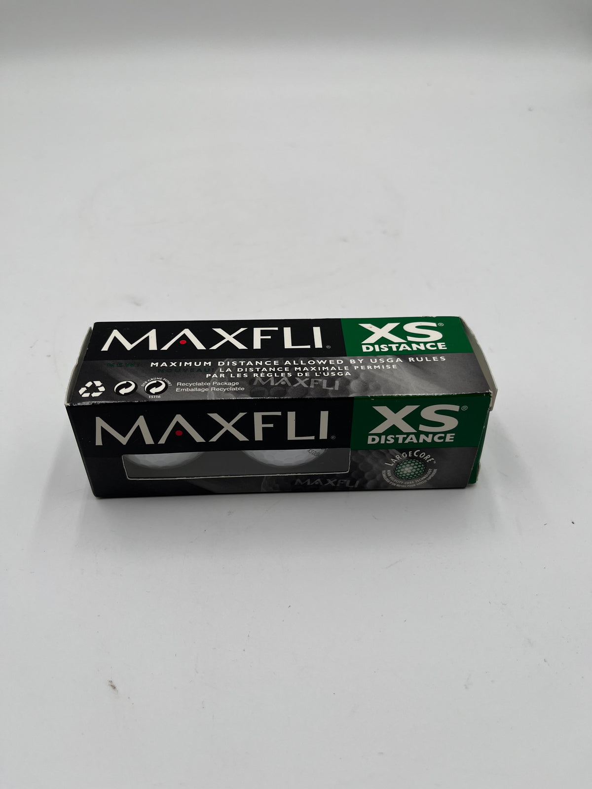 Vintage Maxfli XS Distance Golf Balls 3-Ball Sleeve New in Box