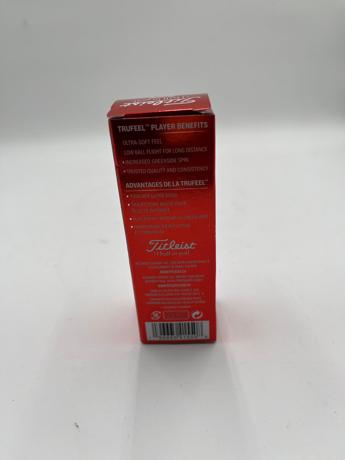 Titleist TruFeel Golf Balls 3-Ball Sleeve White New in Box
