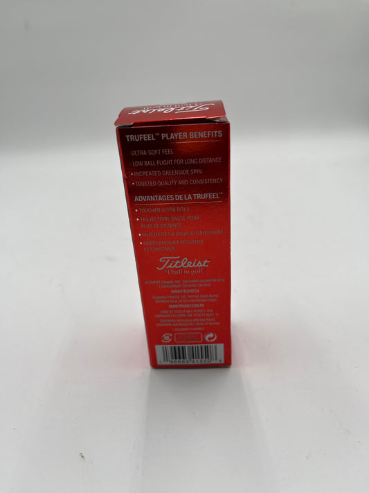 Titleist TruFeel Golf Balls 3-Ball Sleeve White New in Box