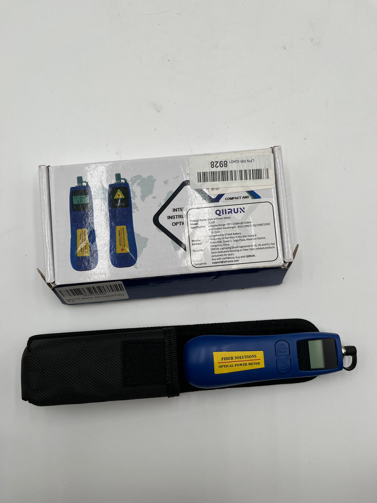 QIIRUN T1121 Mini Optical Power Meter Fiber Optic Light Tester Box Pouch
