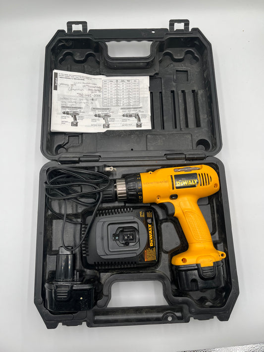 DeWalt DW953 12V Cordless Drill Driver Kit Charger Battery Manual Case