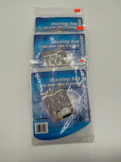 Houseware 3 Pack Folding Mesh Laundry Washing Bags Zippered 50cm x 60cm