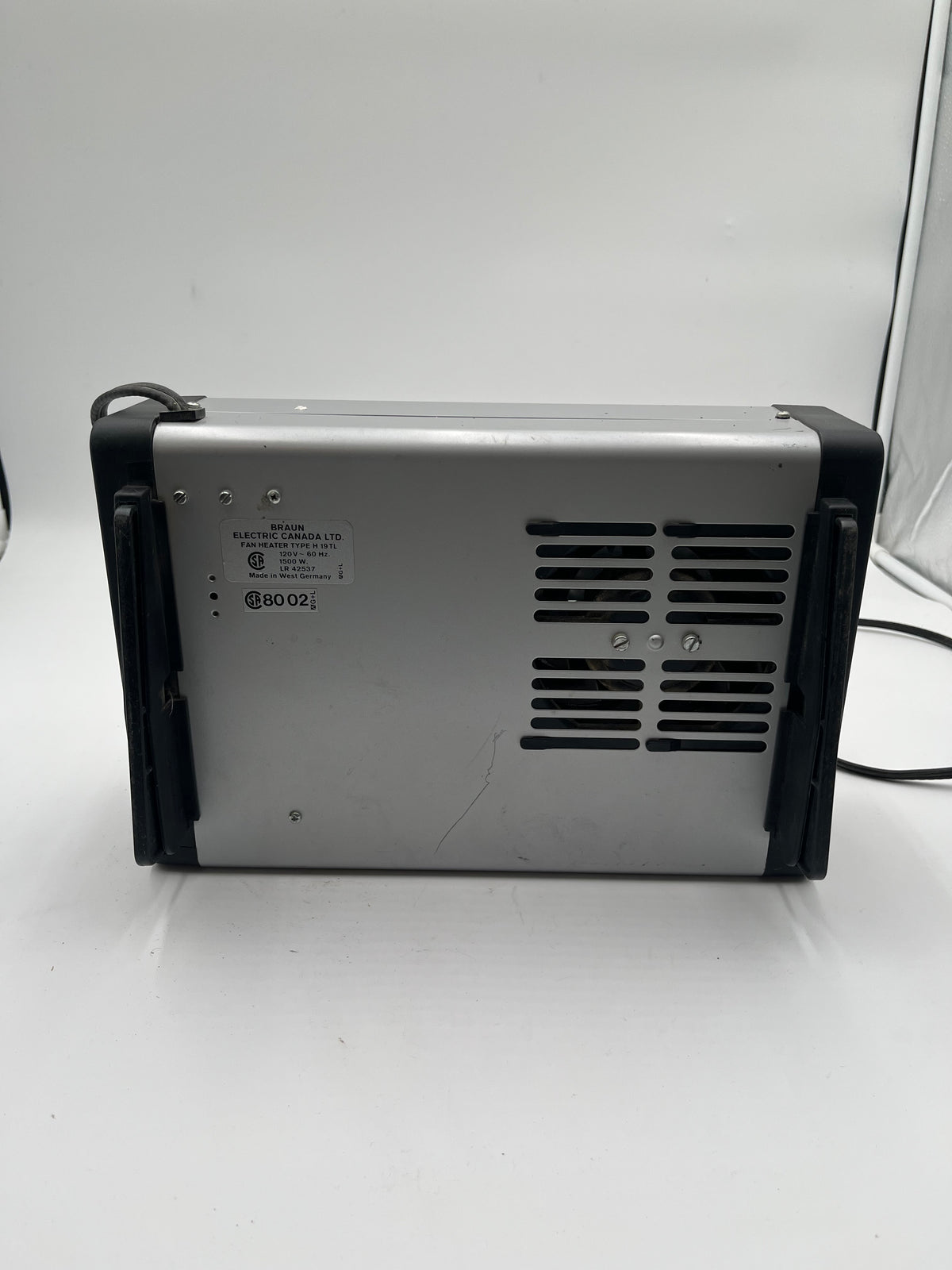 Vintage Braun Fan Heater Type H 191 L West Germany Mid Century Modern Space Age