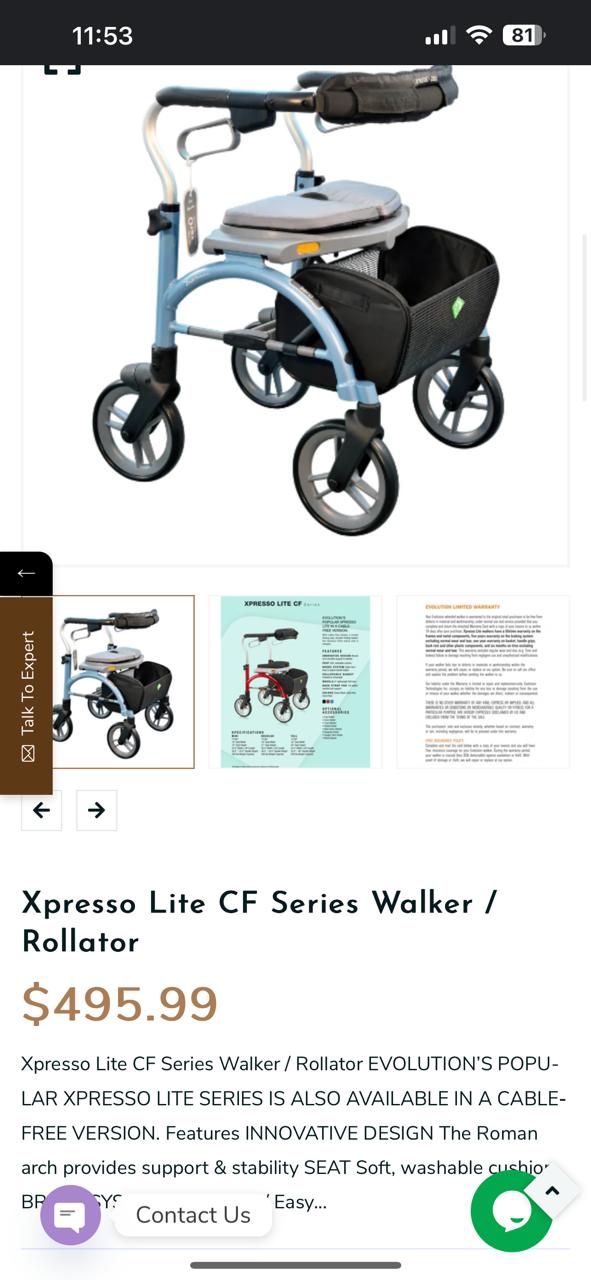 Xpresso Lite CF series walker