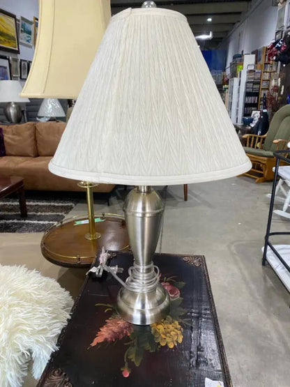 Brushed Steel Table Lamp