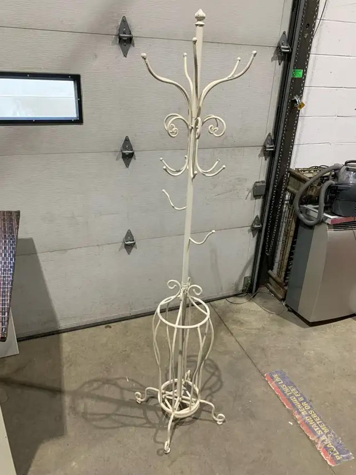 Whimsical White metal Coat Rack