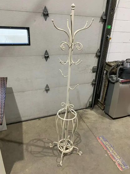 Whimsical White metal Coat Rack