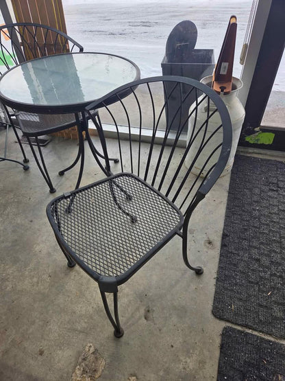 3 Piece Outdoor Patio Set - Metal Table & Chairs