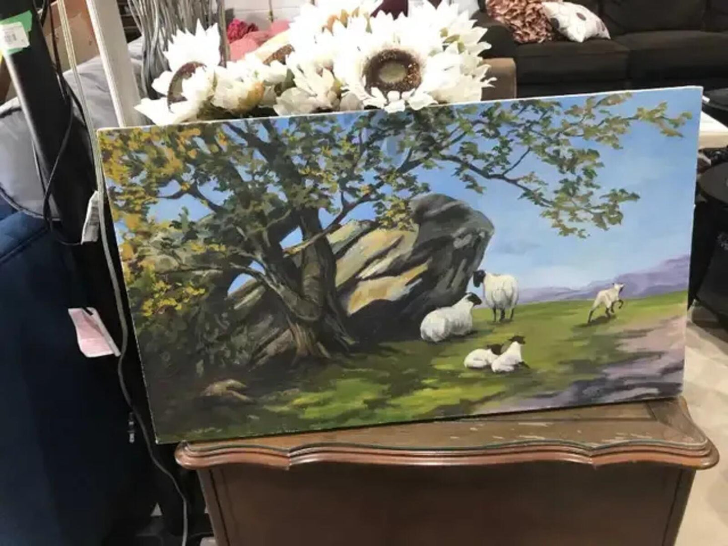 K. Duncanson Sheep Painting 16' x 26'