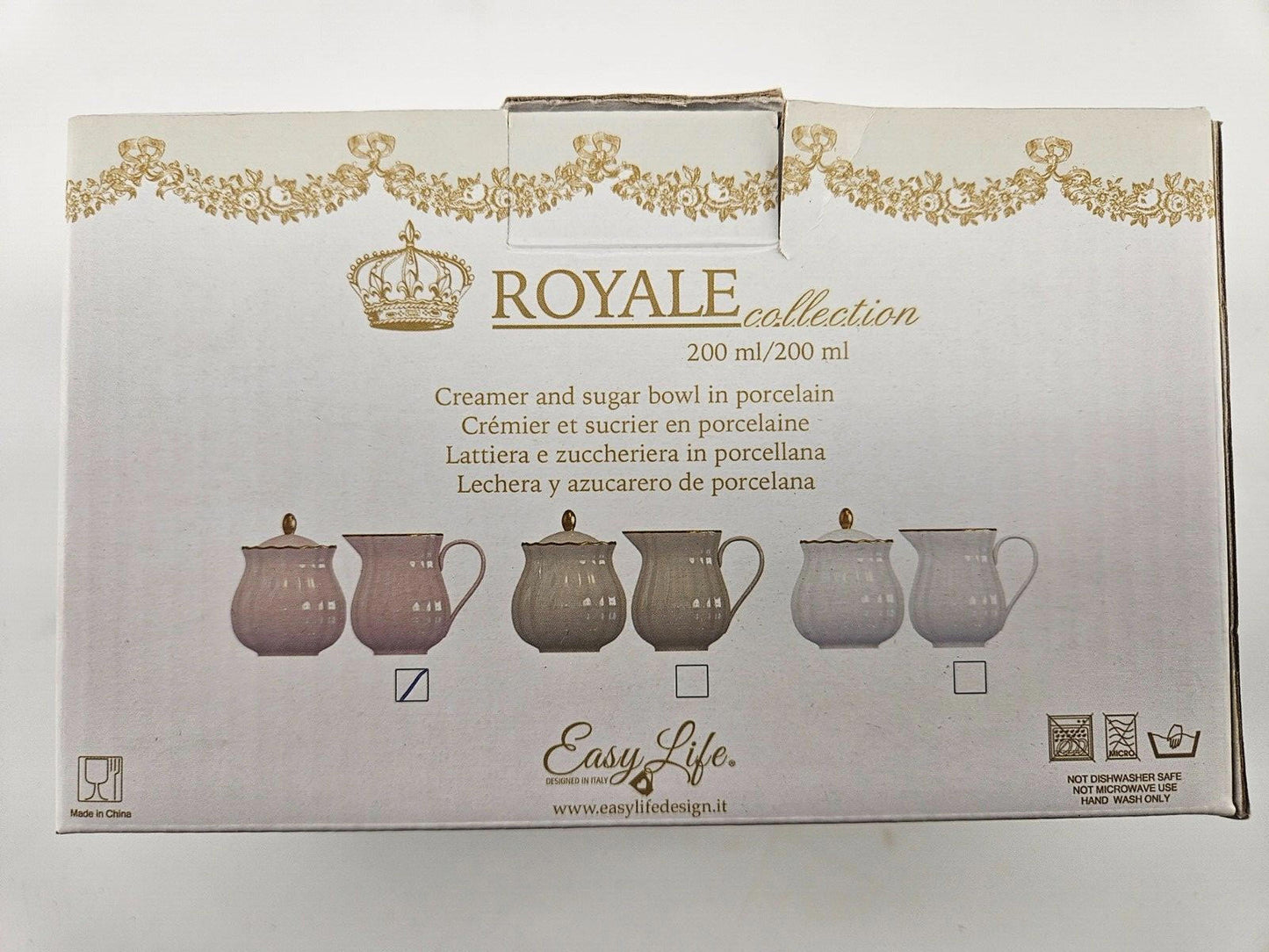 Easy Life Royal Collection Cream & Sugar Bowl