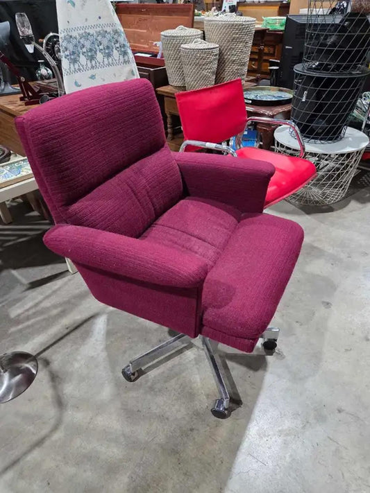 Burgundy Comfy Office Chair