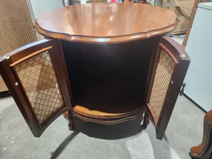 Vintage Wooden Drum Side Table