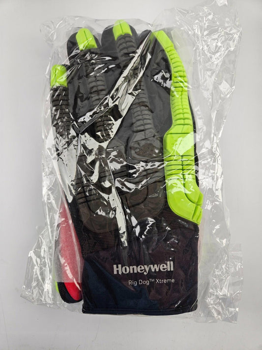 Honeywell Green Rig Dog Xtreme Gloves, ANSI A6, Slip-On, 9/L