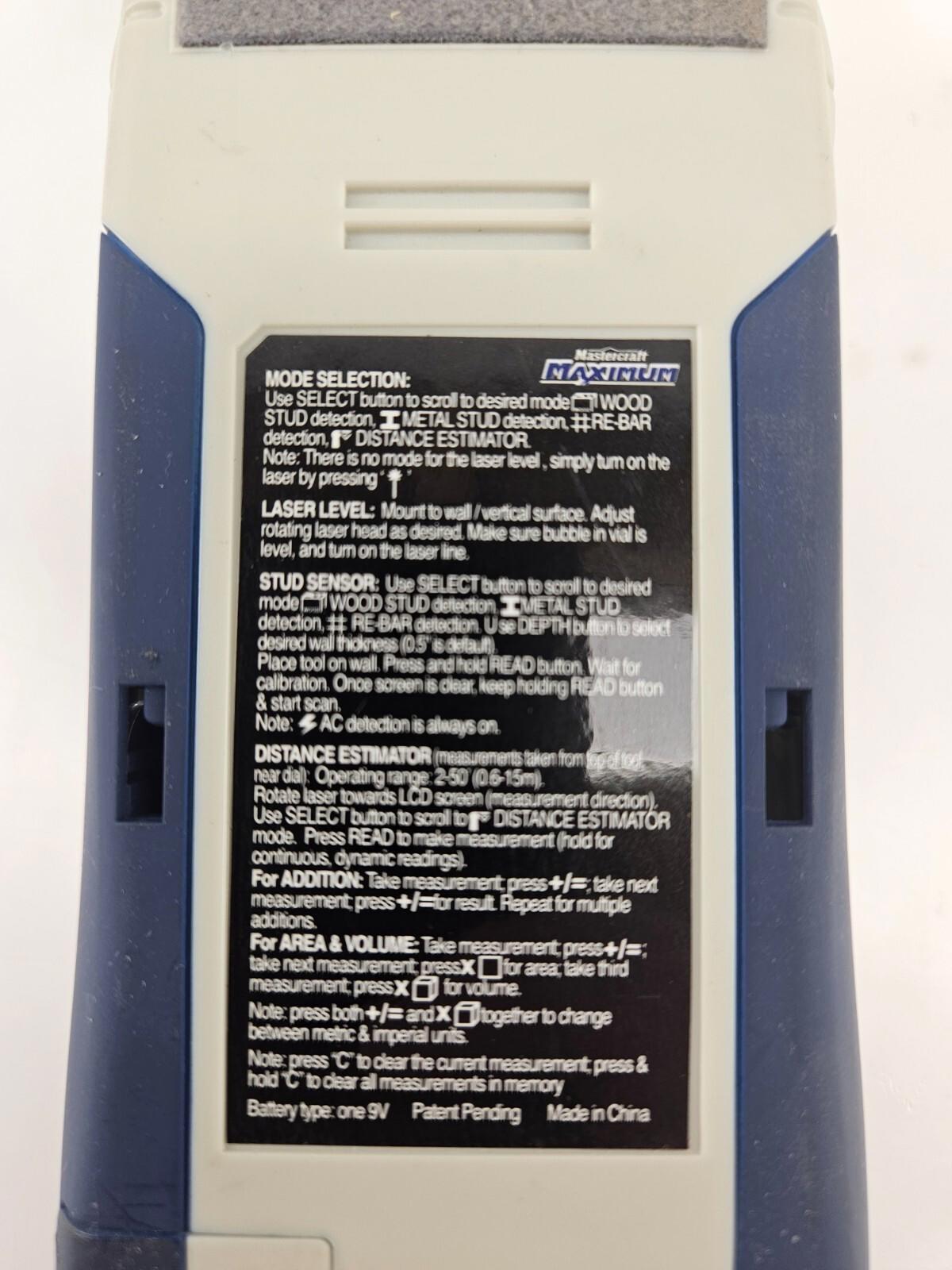 Mastercraft Stud Finder Wall Scanner