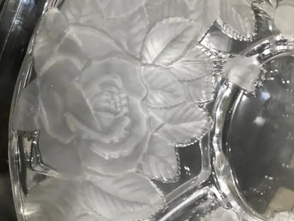 Mikasa Studio Nova Winter Roses Frosted Glass Sectioned Dish
