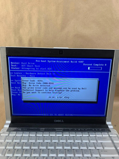 Dell XPS M1330 Core 2 Duo 2GHz, 4GB RAM Boots To BIOS Good Screen