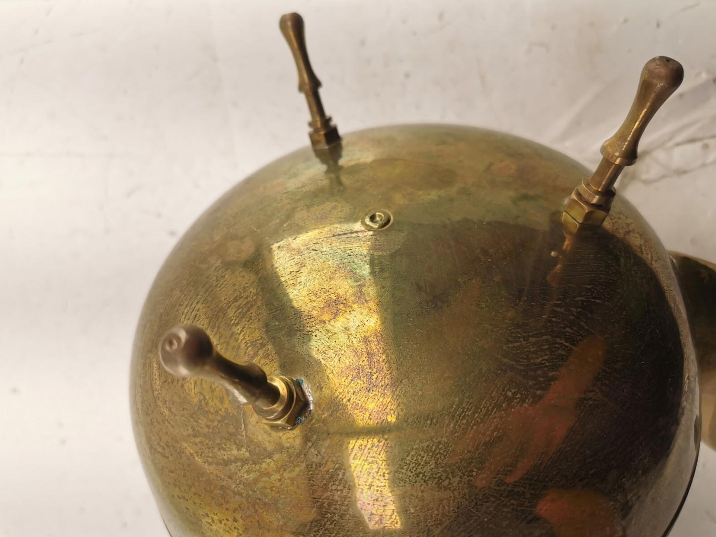 Vintage brass tea kettle
