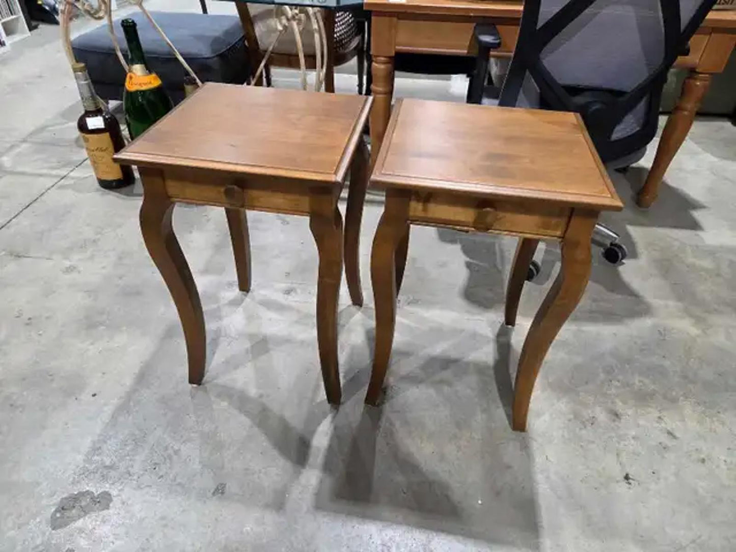 Wooden Side Tables - 2 Available