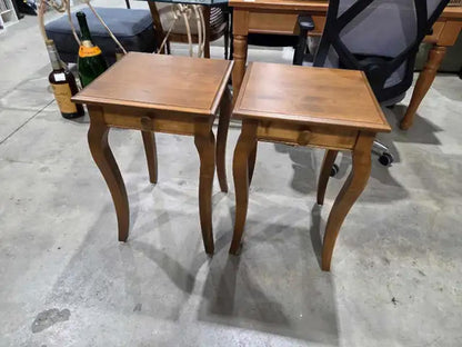 Wooden Side Tables - 2 Available