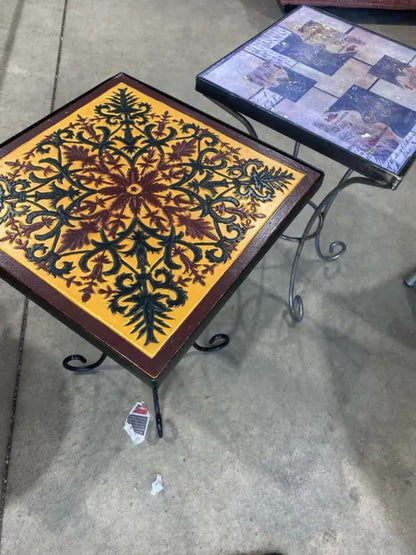 Set of 2 Small Detailed Side tables