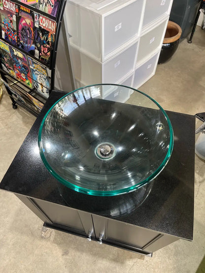 Vanity with Glass Bowl Sink