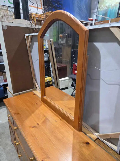 Wooden Dresser with Mirror